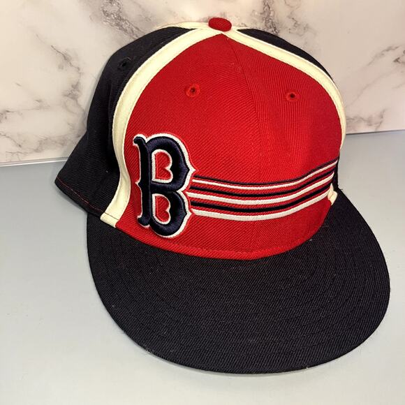 Boston Red Sox New Era Heritage Collection Fitted Hat – Size 7 1/4 - Picture 2 of 8